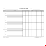 Personalised Weekly Schedule example document template