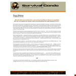 Professional Effective Press Release Template example document template