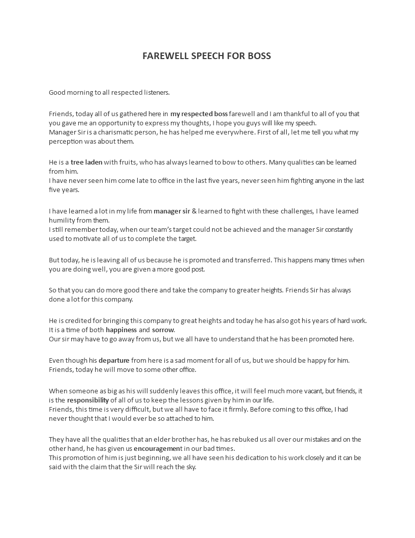 staff farewell party speech Main Image staff farewell party speech template