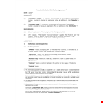 Agreement for Distribution of Supplier's Products between Supplier and Distributor example document template