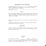Independent Contractor Agreement | Protect Yourself as a Contractor example document template