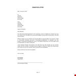 Demotion Letter Template example document template
