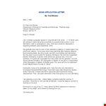 Formal Employment Application Letter example document template