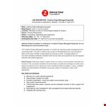 Creative Copywriter Job Description - Marketing, Project, and Communication Skills example document template