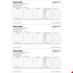 Deposit Slip Template - Create Easy Deposit Slips for Your Enterprise example document template