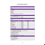 Event Planning Checklist example document template