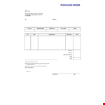 Easy Purchase Order for Your Company - Streamline Your Purchasing example document template