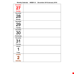 Weekly Calendar Template - Plan Your Week with Ease example document template
