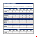 Master Production Schedule Template (MPS) example document template