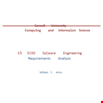 Software Engineering Requirements Analysis Template example document template