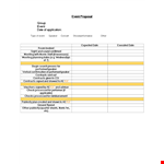 Customizable Event Proposal Template for Contracts, Speakers, and Performers example document template