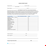 Company Property example document template