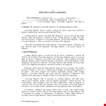 Employee Personal Loan Agreement template example document template