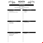 Printable To Do List example document template