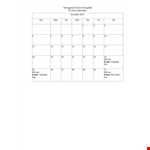 Event Calendar Template example document template