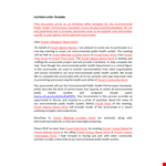 Assessment of Public Health and Environmental Impact | Invitation Letter example document template