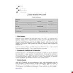 Leave Of Absence Template for Medical or Family Reasons example document template 