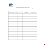 Classroom Volunteer Sign In Sheet example document template