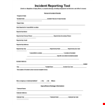 Incident Reporting Tool example document template