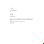 Last Minute Student Resignation Letter example document template
