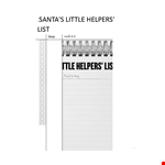 Christmas Food Shopping List example document template