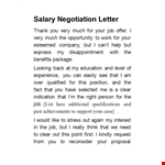 Clear Salary Negotiation Letter Template | Get the Salary You Deserve example document template