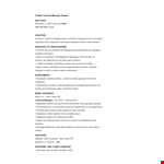 Sample Contract Manager Resume example document template
