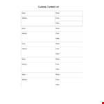 Download our Contact List Template: Keep Track of Email, Address, and Phone with Notes example document template