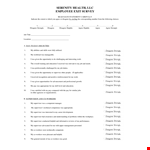 Employee Exit Survey: Gain Valuable Insights on Organization, Supervisor Satisfaction example document template