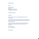 Resignation Letter | Requesting Your Company for a Relieving Letter example document template