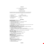 Sports Marketing Internship Resume: Skills in Basketball Tournament & Sport example document template