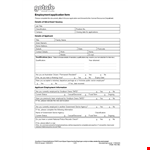 Employment Application Template - Complete Your Application with Ease example document template 