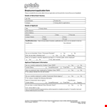 Employment Application Template - Complete Your Application with Ease example document template