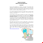 Model Parenting Agreement example document template
