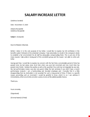 Asking For A Raise Letter
