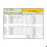 Timesheet Template for Accurate Time Tracking example document template
