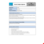Design Engineer Job Description - Engineering Management with Design Skills example document template