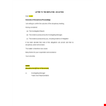 Sample Disciplinary Letter To The Employee example document template