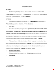 Create A Comprehensive Parenting Plan With Our Template Child Custody