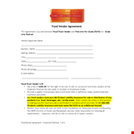 Product Vendor Contract Template example document template