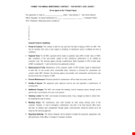 Free Annual Maintenance Legal Contract Template Download example document template