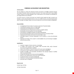 Forensic Accountant Job Description example document template