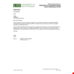 Termination During Initial Probation - Resources for Human Probationary Issues example document template