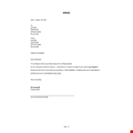 Business Memo Format example document template 