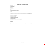 Exit Interview Template example document template 