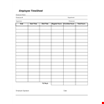 Track Employee Hours with Redcort's Time Sheet | Easy & Accurate example document template