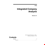 Integrated Company Analysis Template - Analyze Company Data, Charts, and Prices with Clickable Index example document template