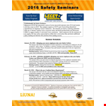 Join Our Safety Seminar Flyer - Improve Workplace Safety & Reduce Accidents! example document template 