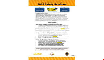 Join Our Safety Seminar Flyer - Improve Workplace Safety & Reduce Accidents!