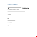 Notarized Letter Template - Create Official Letters with Notarized Signatures and Proof of Residency example document template